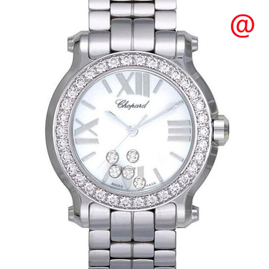 Chopard Happy Sport White Dial Stainless Steel Ladies Watch 278509-3008 - 546x546