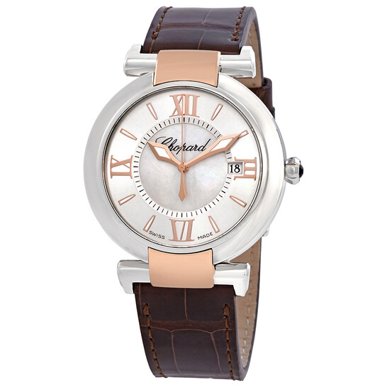 Chopard Imperiale Mother of Pearl Dial Leather Ladies Watch 388532-6001-BR - 546x546
