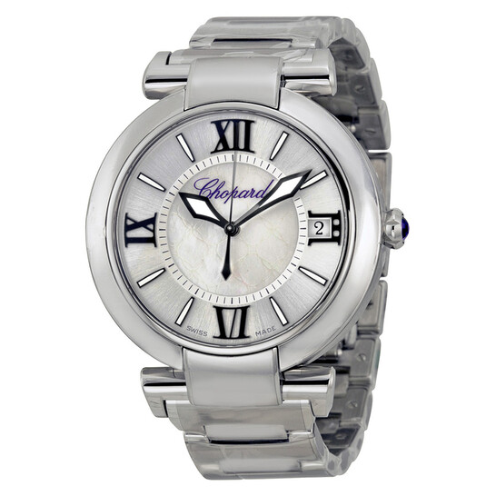Chopard Imperiale Silver Mother of Pearl Dial Stainless Steel Men's Watch 388531-3011 - 546x546