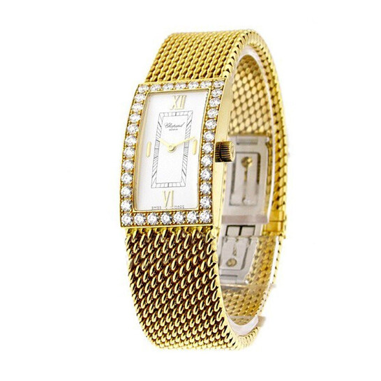 Chopard Les Classiques Rectangular White Dial Yellow Gold Bracelet 106872-0001 - 546x546