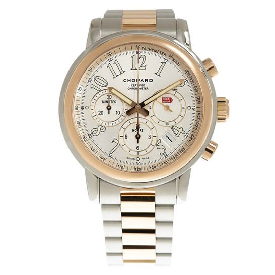 Chopard Mille Miglia Chronograph Silver Dial 18kt Rose Gold Automatic Men's Watch 158511-6001 - 546x546 Image #3