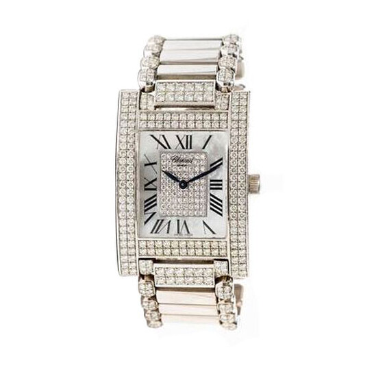Chopard Natural Pearl-Diamond Dial StainlessSteel AutomaticLadies Watch 173451-1001 - 546x546