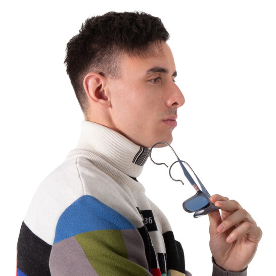 Chopard Polarized Blue Square Men's Sunglasses SCH156M AGQB 57