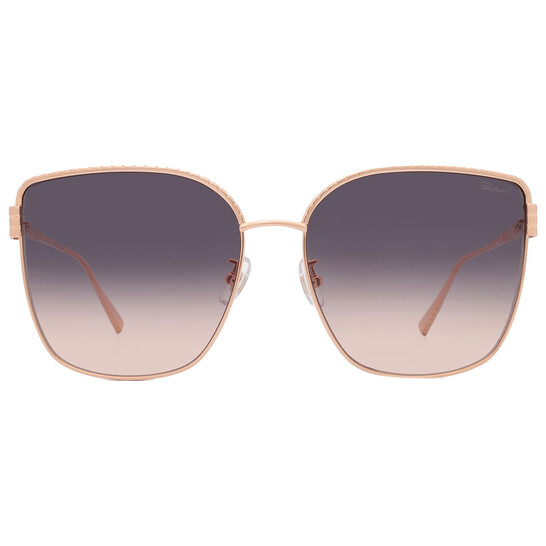 Chopard Smoke Orange Gradient Butterfly Ladies Sunglasses