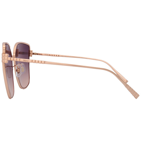 Chopard Smoke Orange Gradient Butterfly Ladies Sunglasses SCHG67M