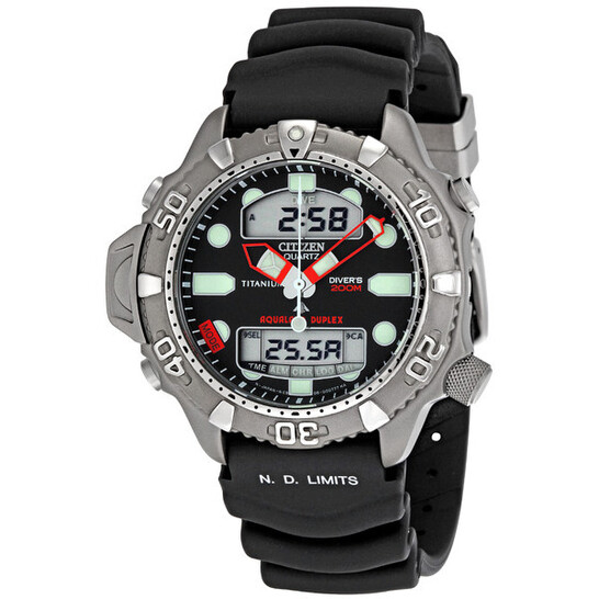 CITIZEN Dual Time 海外モデル Citizen Aqualand Duplex Titanium Men's Watch JP1040-09E