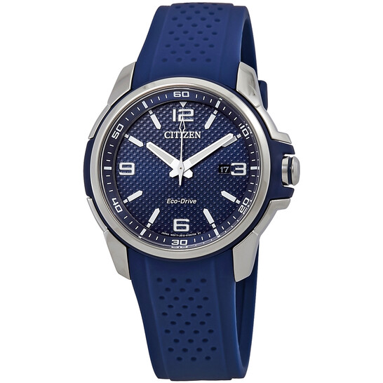 Citizen AR Blue Dial Blue Polyurethane Eco-Drive Men's Watch