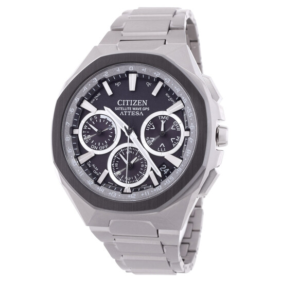 Citizen Attesa Perpetual Alarm World Time Grey Dial Men's Watch