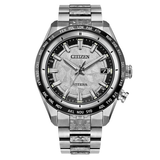 Citizen Attesa Perpetual World Time Silver Dial Men's Watch CB0284