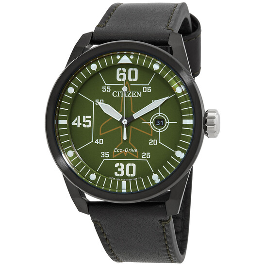 Citizen Avion Eco-Drive Green Dial Men's Watch AW1735-03X