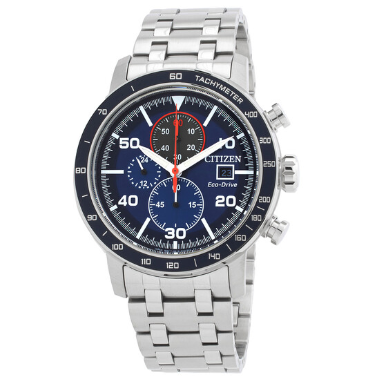 Citizen Brycen Chronograph Eco-Drive Blue Dial Men's Watch CA0850