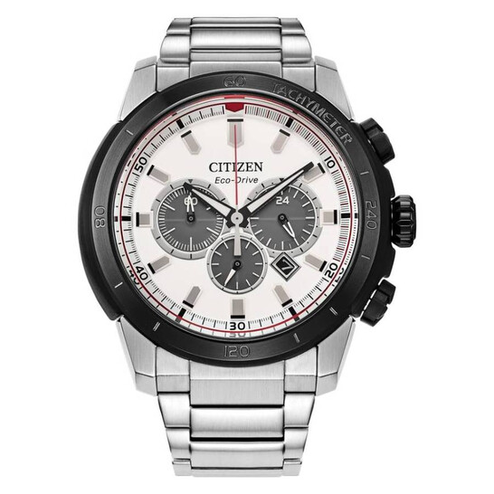 Citizen Brycen Chronograph White Dial Men's Watch CA4188-81A