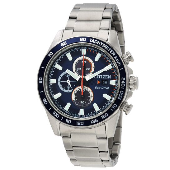 Citizen Brycen Eco-Drive Chronograph Blue Dial Men's Watch CA0781
