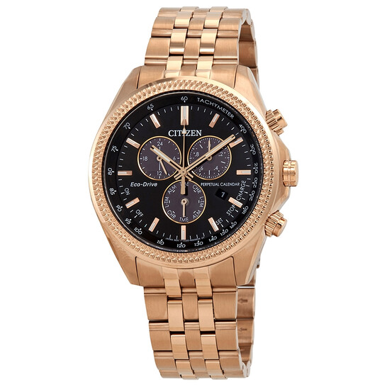 Citizen Brycen Perpetual Chronograph Eco-Drive Black Dial Men's