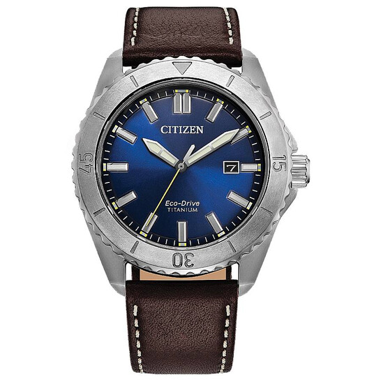 アップル23200 Citizen Brycen Super Titanium Blue Dial Men's Watch AW1840-09L