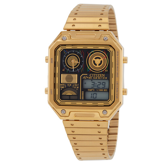 Citizen C-3PO Perpetual Quartz Analog-Digital Black Dial Men's