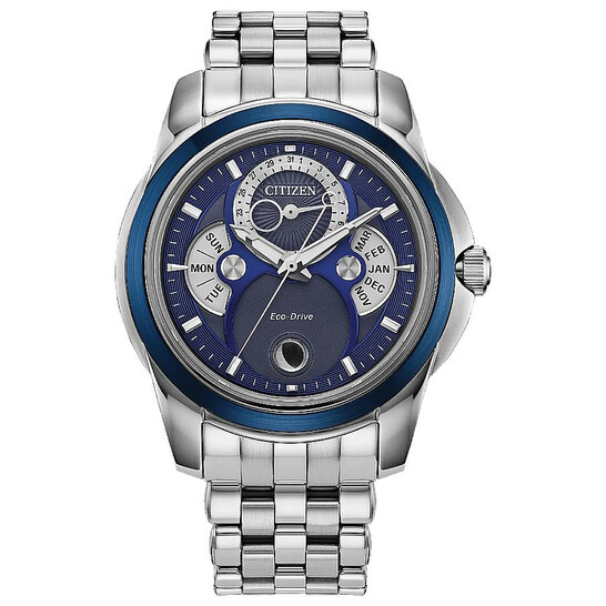 Citizen Calendrier Moon Phase Blue Dial Men's Watch BU0088-51H