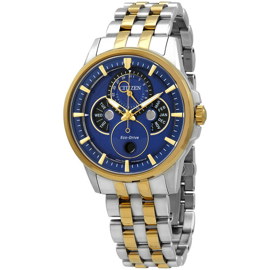 Citizen Calendrier Multi-function Blue Dial Two-tone Men's Watch
