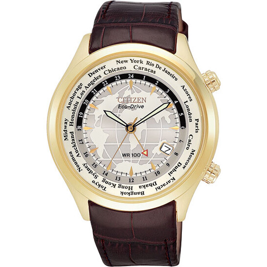 Citizen Calibre 6000 Gold-Tone World Time Men's Watch BJ9122-03A