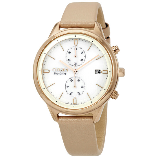 逆輸入★Citizen Eco-Drive Chandler Chronograph Womens Watch Citizen Chandler Chrono Eco-Drive White Dial Watch | CITIZEN