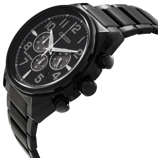Citizen Chronograph Black Dial Men's Watch and Bracelet Box Set