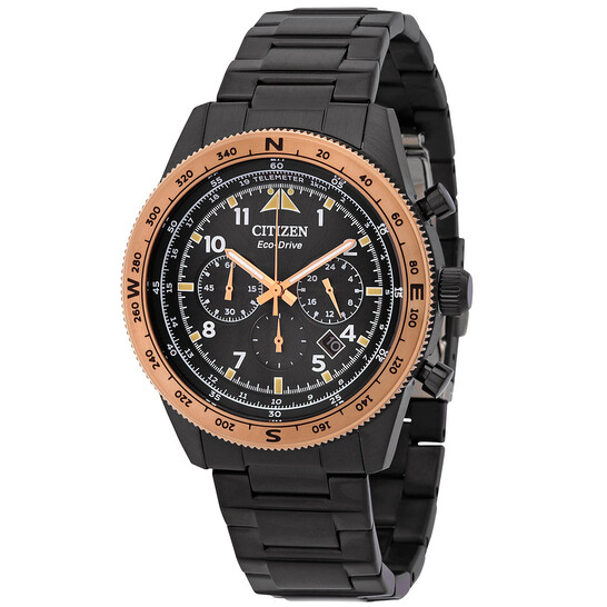 Citizen Chronograph Eco-Drive Black Dial Men's Watch CA4556-89E