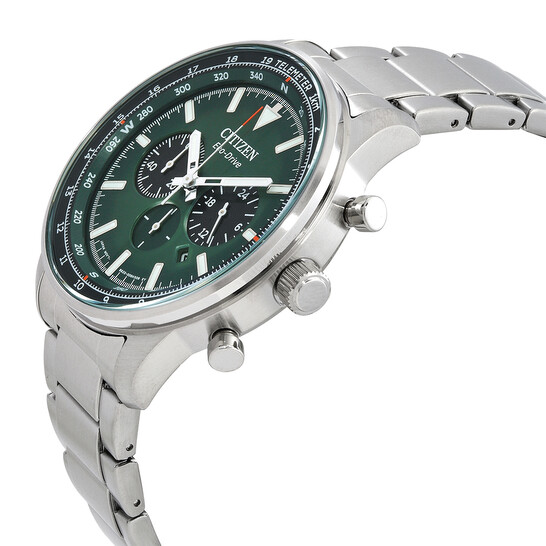 Citizen Chronograph Eco-Drive Green Dial Men's Watch CA4500-91X