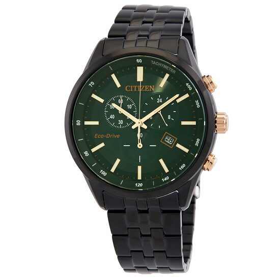 Citizen Chronograph GMT Green Dial Men's Watch AT2576-50X