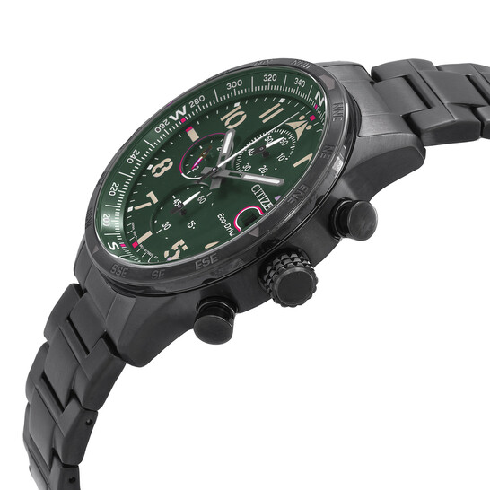 Citizen Chronograph Green Dial Men's Watch CA0797-84X