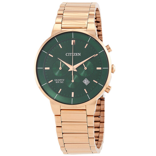 Citizen Chronograph Quartz Green Dial Men's Watch AN8223-54X