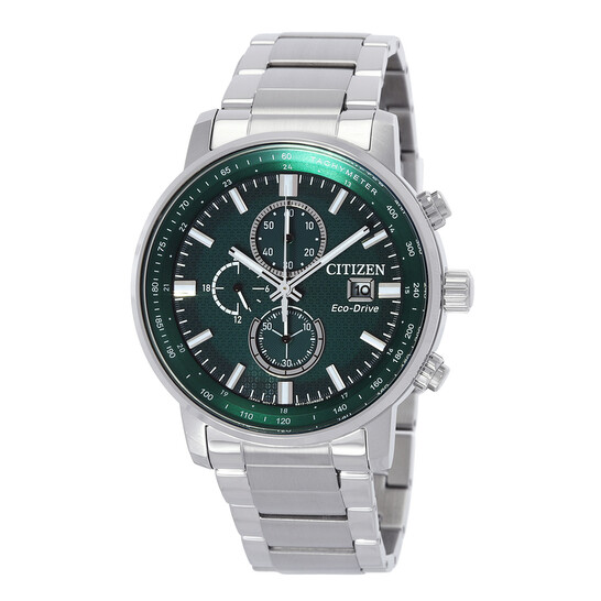 Citizen Chronograph Quartz Green Dial Men's Watch CA0840-87X