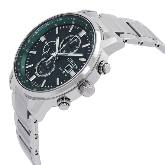 Citizen Chronograph Quartz Green Dial Men's Watch CA0840-87X