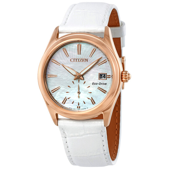 Citizen Corso Mother of Pearl Dial Solar Powered Ladies Watch EV1033-08D - 546x546