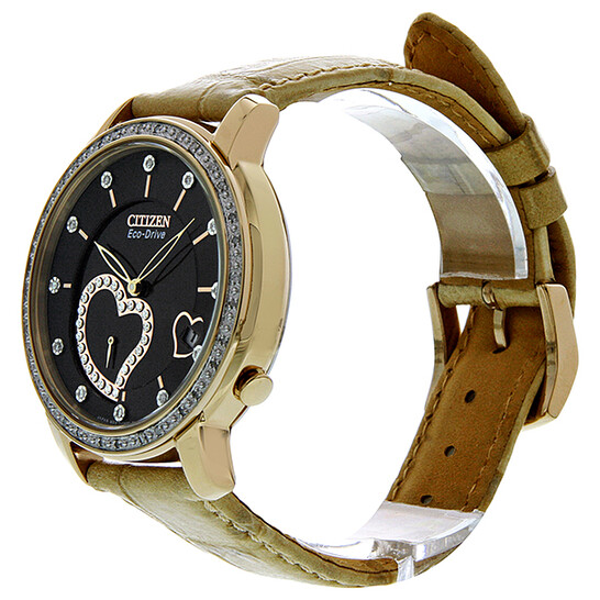 Citizen Desire Eco-Drive Diamond Brown Dial Rose Gold-Tone Ladies Watch EV1003-09X - 546x546 Image #2