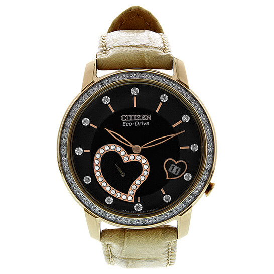 Citizen Desire Eco-Drive Diamond Brown Dial Rose Gold-Tone Ladies Watch EV1003-09X - 546x546 Image #6