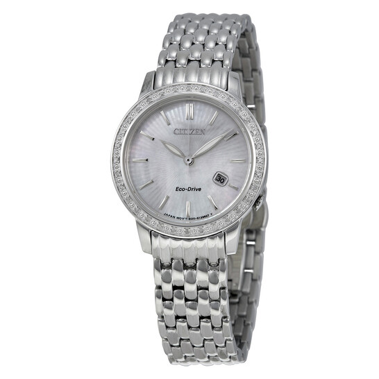 Citizen Diamond Eco-Drive Mother of Pearl Ladies Watch EW2280-58D - 546x546