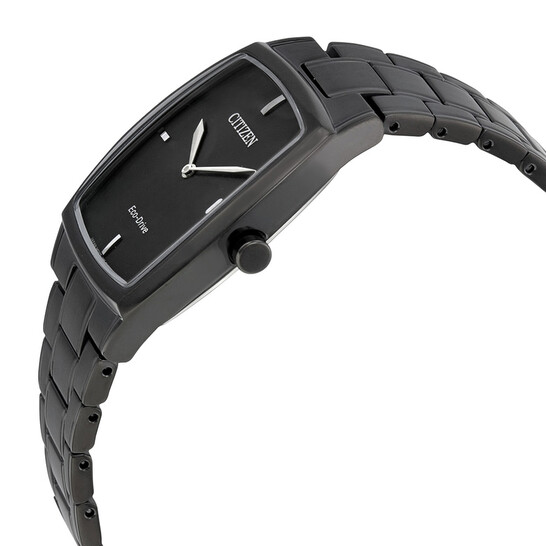 Citizen Eco-Drive Black Stainless Steel Men's Dress Watch