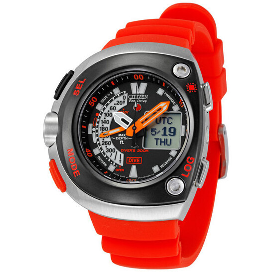 Citizen Eco-Drive 20th Anniversary Aqualand Orange Imperial Dive Watch  JV0030-19F