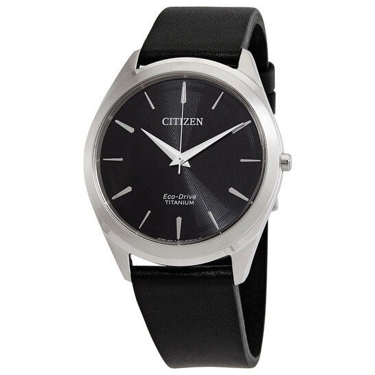 CITIZEN Eco-Drive ブラックダイヤル WR 20 bar 177332.jpg