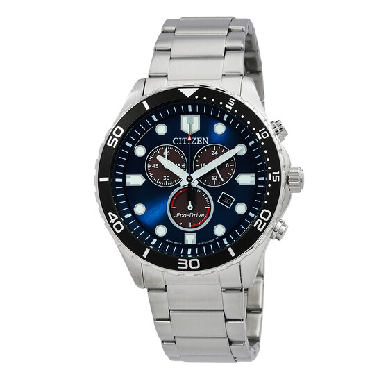 Citizen Eco-Drive Chrono Sporty-Aqua Chronograph Blue Dial Men's