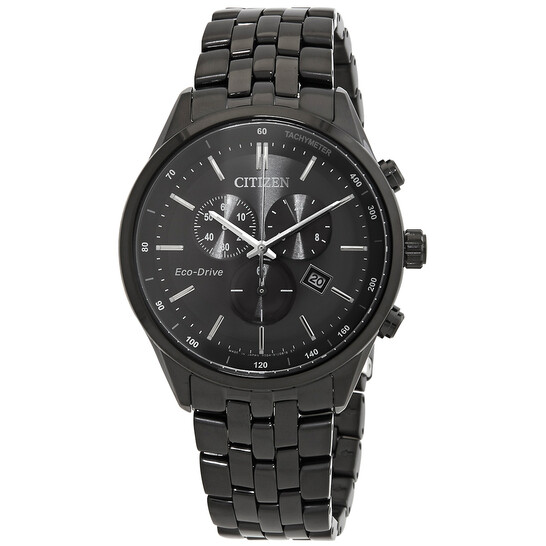 Citizen Eco-Drive Chronograph Black Dial Men's Watch AT2145-86E