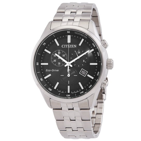 Citizen Eco-Drive Chronograph Black Dial Men's Watch AT2570-56E
