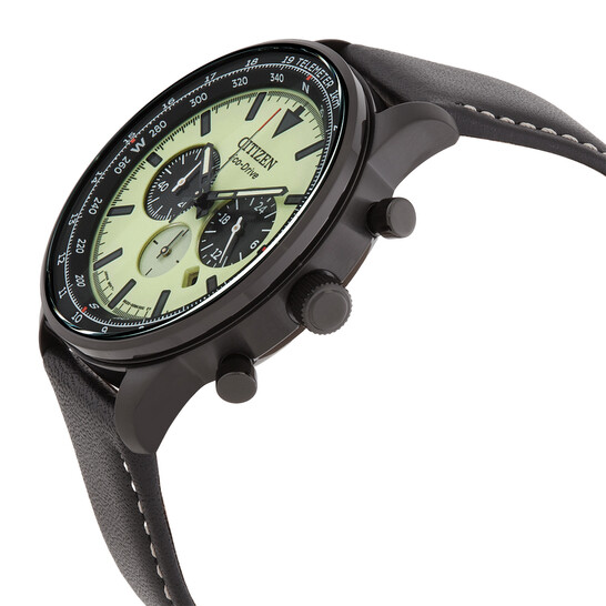 【CPC-LSF】ジョニ男様 Citizen Eco-Drive Chronograph Green Dial Men's Watch CA4505-21X