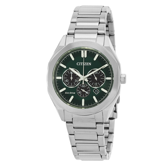 Citizen Eco-Drive Chronograph Green Dial Men's Watch CA4590-81X