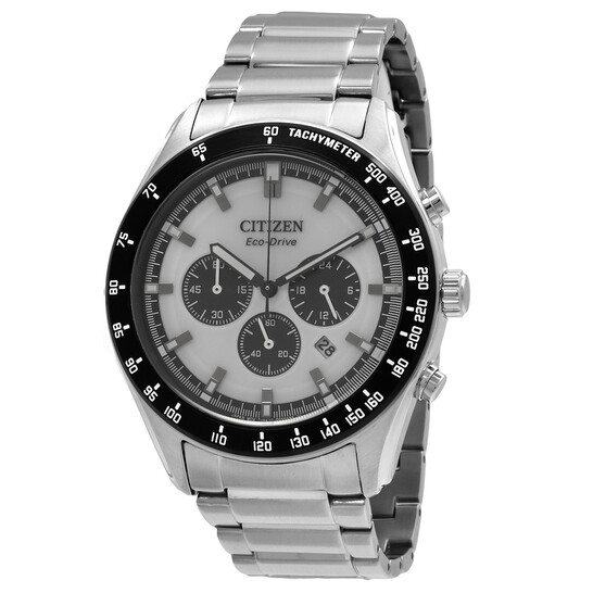 Citizen Eco-Drive Chronograph White Dial Men's Watch CA4674-58A