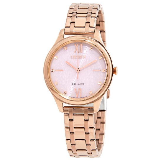 Citizen Eco-Drive Pink Dial Ladies Watch EM0503-75X  display picture 2