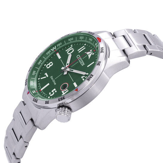 CITIZEN Eco-Drive H100 グリーン文字盤 Citizen Eco-Drive Green Dial Men's Watch BM7551-84X