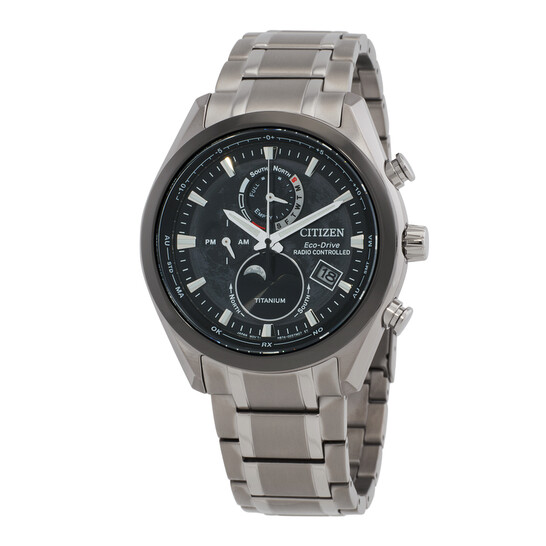 Citizen Eco-Drive Moon Phase Black Dial Men's Watch BY1018