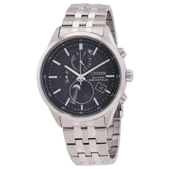 Citizen Eco-Drive Radio-Controlled Moon Phase Black Dial