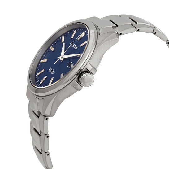 Citizen Eco-Drive BM7470-84L: Orologio Uomo In Titanio Con Quadrante Blu E Datario, Alimentato Dalla Luce